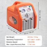 VEVOR 1 HP Portable Refrigerant Recovery Machine