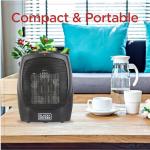 BLACK+DECKER Personal Ceramic Desk Heater, Adjustable Thermostat
