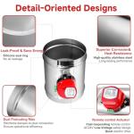 6" Motorized Duct Damper for Airflow Control