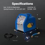 VIVOHOME 3/4HP Portable Refrigerant Recovery Machine