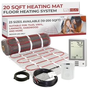 LuxHeat 20 sqft Electric Floor Heating Mat Kit