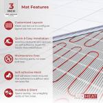 LuxHeat 20 sqft Electric Floor Heating Mat Kit