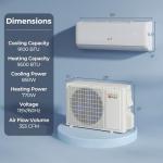 COSTWAY 9000 BTU Mini Split AC with Heat Pump