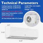 GarveeHome 12000 BTU Mini Split Heat/AC System