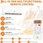 18,000 BTU Mini Split AC Heat Pump, WiFi Ready