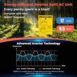 COSTWAY 12000BTU Wall-Mounted Mini Split AC/Heat Pump