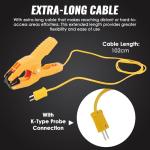 K-Type Thermocouple Clamp Sensor for HVAC, 2 pcs