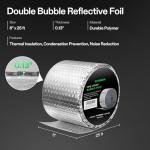 VIVOSUN Double Bubble Foil Insulation Roll, 6"x25