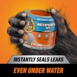 Gorilla Waterproof Seal Tape, Clear, 4" x 8