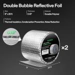 VIVOSUN 2-Pack Reflective Pipe Insulation Roll 6"x25