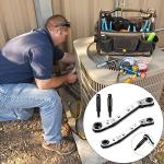 HVAC Ratchet Wrench Set with Hexagon Bit Adapters
