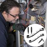 HVAC Ratchet Wrench Set with Hexagon Bit Adapters