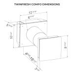 VENTS-US TwinFresh Comfo RB1-50-2 Ductless Vent Fan