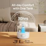 DREO 3L Cool Mist Humidifier for Large Rooms