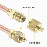 Brass Copper Refrigerant Access Valves for HVAC