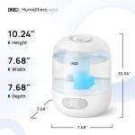 DREO 3L Cool Mist Humidifier for Large Rooms
