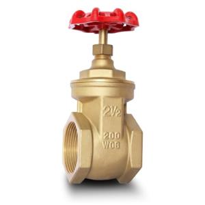 2-1/2" Brass Gate Valve with Wheel Handle