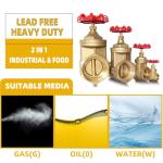 2-1/2" Brass Gate Valve with Wheel Handle