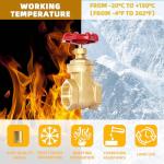 2-1/2" Brass Gate Valve with Wheel Handle