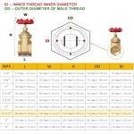 2-1/2" Brass Gate Valve with Wheel Handle