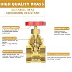 2-1/2" Brass Gate Valve with Wheel Handle