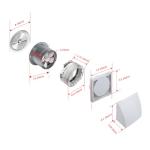 Quini 512M 6-inch Bathroom Kitchen Exhaust Fan