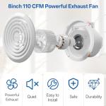 Hawkrown 8-Inch Quiet Bathroom Exhaust Fan