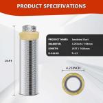 4-Inch R4.2 Insulated Flexible Duct - 25 Feet