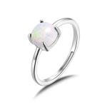 Synthetic White Opal Adjustable Ring by Philip Jones