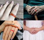 Red Carnelian Healing Crystal Ring for Women