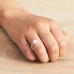 Synthetic White Opal Adjustable Ring by Philip Jones