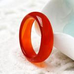 Red Carnelian Healing Crystal Ring for Women
