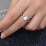 Sterling Silver Fire Opal Celtic Knot Ring