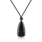 Black Tourmaline Teardrop Pendant Necklace for Everyone