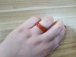 Red Carnelian Healing Crystal Ring for Women