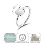 Synthetic White Opal Adjustable Ring by Philip Jones