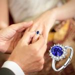 Sterling Silver Sapphire and Emerald Adjustable Rings