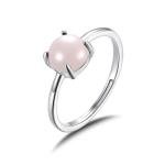 Rose Quartz Adjustable Ring by Philip Jones