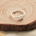 Synthetic White Opal Adjustable Ring by Philip Jones