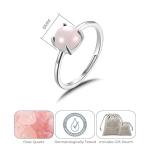 Rose Quartz Adjustable Ring by Philip Jones