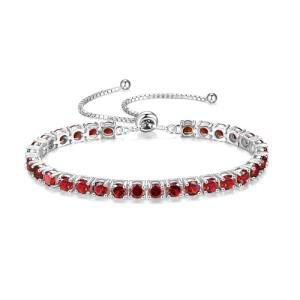 January Birthstone Garnet Bracelet for Women
