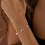 Silver Pearl Bracelet for Women and Bridesmaids