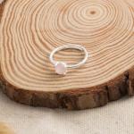 Rose Quartz Adjustable Ring by Philip Jones