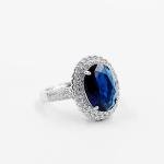 Uloveido Blue Sapphire Cubic Zirconia Wedding Ring