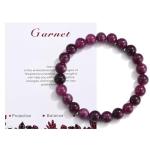 Garnet Bead Stretch Bracelet for Anxiety Relief