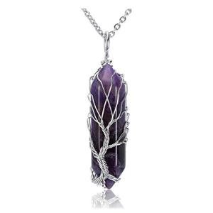 Amethyst Healing Crystal Necklace for Women