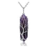 Amethyst Healing Crystal Necklace for Women