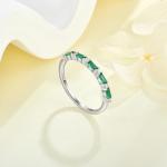 Emerald Baguette Cut Eternity Band Ring