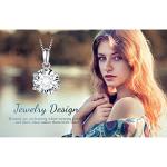 Moissanite Solitaire Pendant Necklace in Silver