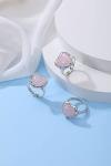 Adjustable Rose Quartz Heart Ring for Women